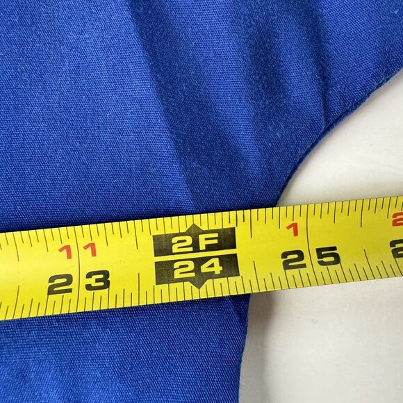 Cherokee Workwear Scrub Top Size Medium V Neck Short Sleeve Blue - Picture 12 of 14
